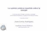 La opinión pública española sobre la energía · 1. Recordando la relevancia de la opinión pública sobre la energía 2. Los elementos principales y los (aparentemente) secundarios