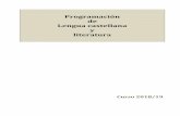 Programación de Lengua castellana y literaturalengua.iesvegadelturia.es/ProLCyL1819.pdf · Profesora de Taller de Lengua 1º ESO, 2 h. Lola Muñoz Profesora de Lengua CyL 1º BTO