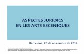 ASPECTES JURIDICS EN LES ARTS ESCENIQUES...ASPECTES JURIDICS EN LES ARTS ESCENIQUES Barcelona, 20 de novembre de 2014 ©Cristina Calvet ( autora i titular de la presentació ). Aquest