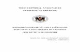 TESIS DOCTORAL FACULTAD DE FARMACIA DE GRANADAhera.ugr.es/tesisugr/2650022x.pdf · con artritis reumatoide . marÍa del mar maldonado montoro . ... lugar y fecha / place and date: