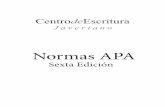 Normas APA - WordPress.comde la sexta edición de las normas APA (2010), por lo que se debe entender que el contenido expuesto en el presente documento es producto del Centro de Escritura