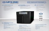 UPS-INDPuente rectificador de estado sólido con PFC Tecnología PWM con IGBT conmutados a 9000 Hz Puente H Modulado en ancho de pulso (PWM) Información en línea y en descarga en