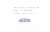 Informe sobre la Inflación.pdf · previsto por el Banco de México en el anterior Informe sobre la Inflación. En particular, el pronóstico que se publicó situaba a la inflación