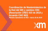 Presentación de PowerPoint...Coordinación de Mantenimientos de la Red del SIN y cambios SNC ... 4 Nuevas funcionalidades del SNC Generalidades programación de mantenimientos. Todos