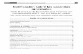 Notificación sobre las garantías procesales · Parte B Notificación sobre las garantías procesales i Notificación sobre las garantías procesales Parte B de la Ley de Educación
