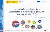Asociaciones Estratégicas (KA219) SERVICIO ESPAÑOL PARA LA … · 2017-05-08 · Jornada de seguimiento a Asociaciones Estratégicas (KA219) Convocatoria 2015 . Madrid, 4 de mayo