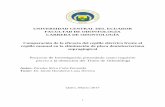 UNIVERSIDAD CENTRAL DEL ECUADOR FACULTAD DE ODONTOLOGÍA CARRERA DE … · 2017-03-30 · Luego de receptar la presentación oral del trabajo de titulación previo a la obtención