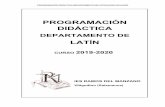 Programación Didáctica LATÍN 19 20iesramosdelmanzano.centros.educa.jcyl.es/sitio/upload/... · 2019-11-04 · PROGRAMACIÓN DIDÁCTICA-DEPARTAMENTO DE LATÍN-CURSO 2019-2020 2