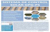 SISTEMA DE CONTROL SOLAR GPG-PS · • 2 entradas de prioridad para actuar sobre la elevación y el azimut. información en tiempo real • 2 entradas para las señales de los sensores
