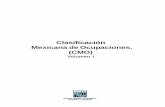 Clasificación Mexicana de Ocupaciones (CMO) - El …...volumen I, consta de dos capítulos. El primero menciona los aspectos generales de la Clasificación Mexicana de ocupaciones