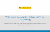 Voltimum Colombia, Estrategias de Marketingmercado meta, el posicionamiento y las ventas planeadas del producto, la porción del mercado y las metas buscadas para el año; La estrategia