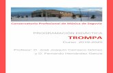 PROGRAMACIÓN DIDÁCTICA TROMPAconservatoriosegovia.centros.educa.jcyl.es/sitio/upload/... · 2019-11-04 · • Conocer la trompa y sus diferentes variantes en tonalidad y mecanismo.