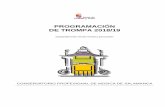 PROGRAMACIÓN DE TROMPA 2018/19 - jcyl.esconservatoriosalamanca.centros.educa.jcyl.es/sitio/... · 2018-10-22 · 4) Conocer y dominar las digitaciones básicas de la trompa. 5) Conocer