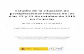 Estudio de la situación de precipitaciones intensas de los ......Estudio de la situación de precipitaciones intensas de los días 22 y 23 de octubre de 2015 en Canarias NOTA TÉCNICA