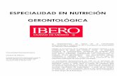ESPECIALIDAD EN NUTRICIÓN GERONTOLÓGICAibero.mx/sites/default/files/informacion_especialidad... · 2019-03-27 · 1 ESPECIALIDAD EN NUTRICIÓN GERONTOLÓGICA Universidad Iberoamericana