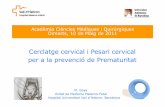 Cerclatge cervical i Pesari cervical per a la prevenció de Prematuritat · 2011-05-13 · Dimarts, 10 de Maig de 2011 Cerclatge cervical i Pesari cervical per a la prevenció de