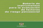 Batería de instrumentos para la evaluación de …...de Estados Unidos (NIOSH), el Fondo de Riesgos Profesionales de Colombia, entre otros. El diseæo de los instrumentos de la batería