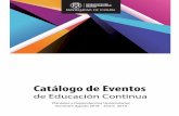 Catálogo de Eventos - Universidad de Colima · 2018-10-29 · 15. PAMA – embargo precautorio de mercancías 16. PACO o procedimiento simplificado – retención de mercancías