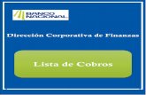 Dirección Corporativa de Finanzas Sitio WEB para... · 2020-01-13 · Dirección Corporativa de Finanzas / Lista de Cobros Nota: Toda negociación depende del esquema de negociación
