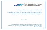 INSTRUCTIVO EXTERNO · 1) Certificado vigente de Buenas Prácticas de Manufactura - BPM. Certificado de BPM emitido por la autoridad competente del país de origen del fabricante,