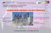 DEPARTAMENTO DE ELECTRICIDAD SUBESTACIONES ELÉCTRICAS · LA POTENCIA Y LA TENSIÓN QUE MANEJAN Son las que operan con tensiones comprendidas entre 230 kV y 765 kV, considerados de