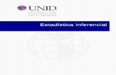 Estadística Inferencial - UNID · ESTADÍSTICA INFERENCIAL. 2 Introducción al Tema Como se ha mencionado las pruebas de hipótesis nos permiten comparar valores de un parámetro