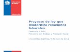 Proyecto de ley que moderniza relaciones laborales · - Universidad Adolfo Ibáñez (2011) “Hacia una nueva legislación laboral ... UC, UAI, UDP): Similar número de huelgas legales