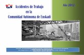 Informe de Accidentes de trabajo de la Comunidad Autónoma de … · 2017-10-16 · Informe de Accidentes de trabajo de la Comunidad Autónoma de Euskadi. Año 2012 Sección de Estadística.