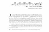 El exilio filosófico español del 39 y México en la década de los … · 88 D IMENSIÓN A NTROPOLÓGIC A, A ÑO 25, V OL. 74, SEPTIEMBRE /D ICIEMBRE, 2018 El exilio filosófico