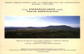 Mapa geologico Paraguari.pdf · Cia de clastos y bloques de rocas de la fase magmática del ciclo. El Cenozoico se halla presente en el cuadrante de la hoja en forma de conos aislados,