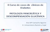 II Curso de casos de clínicos de Diabetes PATOLOGÍA ......conducto pancreático principal y calcificaciones. Lesión quística en cabeza pancreática de 3 cm, acorde con pseudoquiste