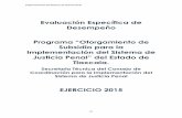 Evaluación Específica de Desempeñoevaluacion.tlaxcala.gob.mx/images/stories/documentos/...Implementación del Sistema de Justicia Penal 1 Evaluación Específica de Desempeño Programa