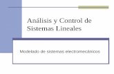 Análisis y Control de Sistemas Lineales...Análisis y Control de Sistemas Lineales Modelado de sistemas electromecánicos Contenido Motor CD controlado por armadura Motor CD controlado