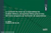 La Comisión Nacional de la Especialidad de Análisis Clínicos y …labclin2016.pacifico-meetings.com/images/site/Ponencias... · 2016-10-26 · Zaragoza, 21 de octubre de 2016 Artículo