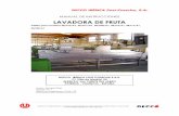 LAVADORA DE FRUTA - LAVADORA DE FRUTA V£Œlido para modelos 38/H15/A1, 38/H17/A1, 38/H20/A1, 38/I15/A1,