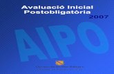 Avaluació Inicial Postobligatòria 2007iaqse.caib.es/documentos/publicacions/informe_aipo_2007.pdf · alumnes dels centres escolars de postobligatòria quan inicien aquesta etapa.