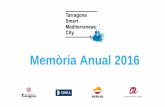 Memòria Anual 2016 · Jocs Mediterranis Smartització de les obres de l’Anella Mediterrània · Innovació i projectes * ... d’Intel·ligència Artificial de la URV. Casos pràctics