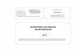 INVENTARIO DE BANCOS DE MATERIALES 2017 - Gob...INVENTARIO DE BANCOS DE MATERIALES 2017 (INFORMACION BASICA SOBRE LOCALIZACION Y APROVECHAMIENTO DE BANCOS DE MATERIALES PETREOS PARA