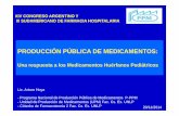 PRODUCCIÓN PÚBLICA DE MEDICAMENTOS · - Programa Nacional de Producción Pública de Medicamentos P-PPM - Unidad de Producción de Medicamentos (UPM) Fac. Cs. Ex. UNLP ... 1º--