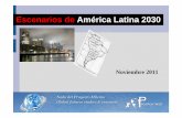 Escenarios América Latina 2030 [Modo de compatibilidad] - Escenarios... · 63.4 7.50 56 Becomes the world leading producer of biofuels 60.3 7.40 77 Tourism increases five fold from
