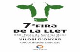 7afira de la llet · 2018-10-12 · La Fira de la Llet és també una ocasió especial per descobrir l’excel·lent cuina del municipi de Vilobí d’Onyar. Durant aquest cap de