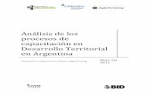 Análisis de los procesos de capacitación en Desarrollo Territorial … · 2016-06-15 · Análisis de los procesos de capacitación en Desarrollo Territorial en Argentina Mayo del