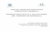 GUÍA DE TRABAJOS PRÁCTICOS “HIDRÁULICA GENERAL” …fing.uncu.edu.ar/catedras/hidraulica/archivos/TP2.pdf · TEOREMA DE BERNOULLI HOJA Nº 2 DE 25. EJERCICIO Nº1 En un canal