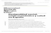 Observatori Social de 'la Caixa' - Desigualdad social, …...Observatori Social de "la Caixa" - Desigualdad social, crisis económica y salud en España - Artículo 16/09/16 10:24
