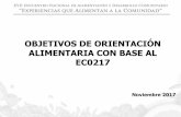 OBJETIVOS DE ORIENTACIÓN ALIMENTARIA CON BASE AL EC0217sitios.dif.gob.mx/dgadc/wp-content/uploads/2017/11/... · de un esquema realizado con base a la NOM-043-SSA2-2005, Servicios