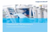 Natural Winners - eppendorf.com...Natural Winners Instrumentos de manejo de líquidos Eppendorf: ... Con principio de cámara de aire Con principio de desplazamiento directo Manejo