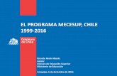 EL PROGRAMA MECESUP, CHILE 1999-2016 · • Convenios de Desempeño en las Humanidades, Cs. Sociales y Artes • Convenios de Desempeño en Áreas Prioritarias. INSTRUMENTOS DE FINANCIAMIENTO