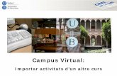 Campus Virtual: importar activitats d'un altre recursdiposit.ub.edu/dspace/bitstream/2445/22042/1/CV... · nou curs us apareixen ... Nota_ heu seleccionat no incloure cap usuari en