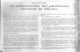 Martha Fernández La conservación del patrimonio virreinal de … · Martha Fernández La conservación del patrimonio virreinal de México Introdueción Plantear un artículo sobre