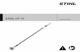 STIHL HT 75 - Ekstra Testera Komerc · 2019-02-15 · Provera podmazivanja lanca 17 Podešavanje teleskopskog tela 17 Postavljanje kaiša za nošenje 18 Sistem za nošenje na leđima